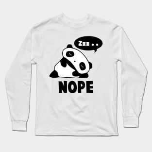 NOPE' Lazy Panda Long Sleeve T-Shirt